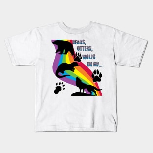 bears otters wolfs oh my.... Kids T-Shirt